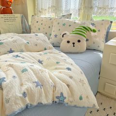 4Pcs PreCloud Linen | Set Đũi Xu Kem Style trẻ trung hiện đại | ID 4PCSPRECLOUD30