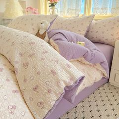 4Pcs PreCloud Linen | Set Đũi Xu Kem Style trẻ trung hiện đại | ID 4PCSPRECLOUD31