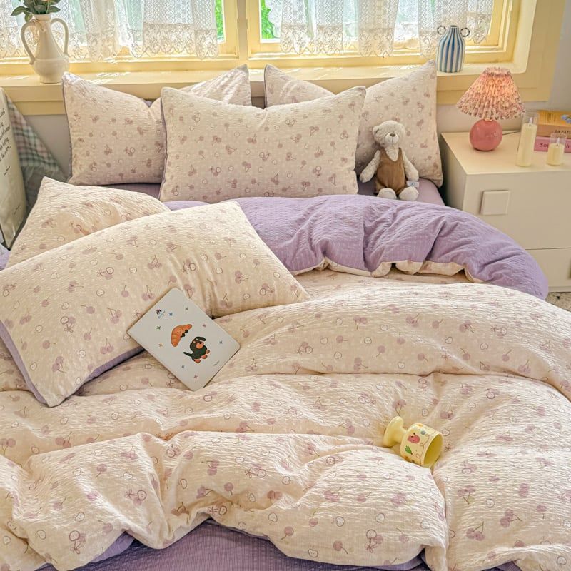 4Pcs PreCloud Linen | Set Đũi Xu Kem Style trẻ trung hiện đại | ID 4PCSPRECLOUD31