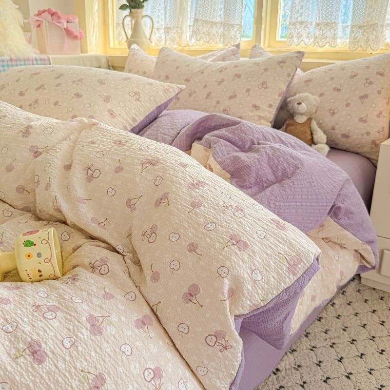 4Pcs PreCloud Linen | Set Đũi Xu Kem Style trẻ trung hiện đại | ID 4PCSPRECLOUD31