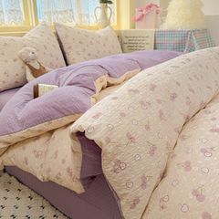 4Pcs PreCloud Linen | Set Đũi Xu Kem Style trẻ trung hiện đại | ID 4PCSPRECLOUD31