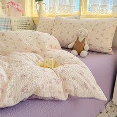 4Pcs PreCloud Linen | Set Đũi Xu Kem Style trẻ trung hiện đại | ID 4PCSPRECLOUD31
