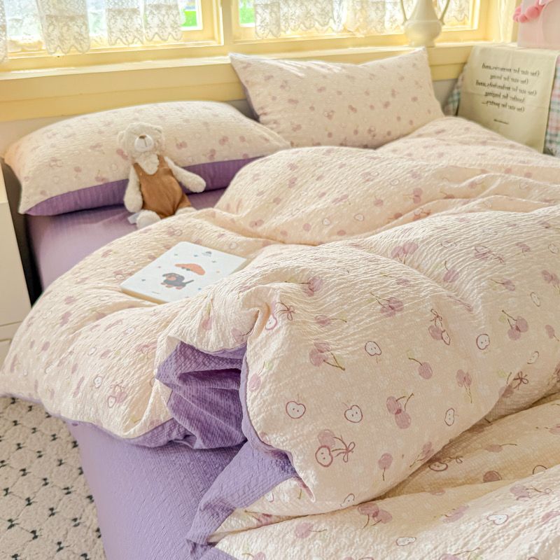 4Pcs PreCloud Linen | Set Đũi Xu Kem Style trẻ trung hiện đại | ID 4PCSPRECLOUD31