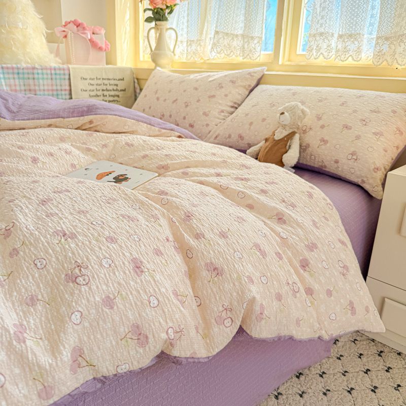 4Pcs PreCloud Linen | Set Đũi Xu Kem Style trẻ trung hiện đại | ID 4PCSPRECLOUD31