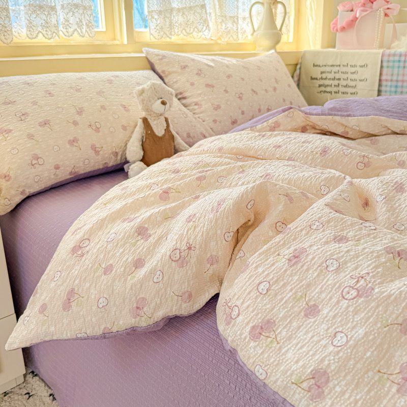 4Pcs PreCloud Linen | Set Đũi Xu Kem Style trẻ trung hiện đại | ID 4PCSPRECLOUD31