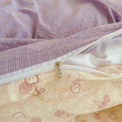 4Pcs PreCloud Linen | Set Đũi Xu Kem Style trẻ trung hiện đại | ID 4PCSPRECLOUD31