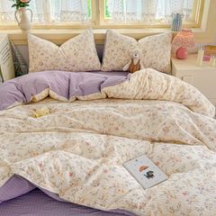 4Pcs PreCloud Linen | Set Đũi Xu Kem Style trẻ trung hiện đại | ID 4PCSPRECLOUD32