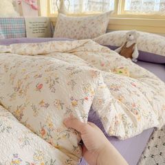 4Pcs PreCloud Linen | Set Đũi Xu Kem Style trẻ trung hiện đại | ID 4PCSPRECLOUD32