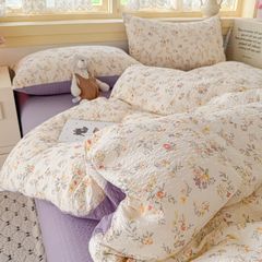 4Pcs PreCloud Linen | Set Đũi Xu Kem Style trẻ trung hiện đại | ID 4PCSPRECLOUD32