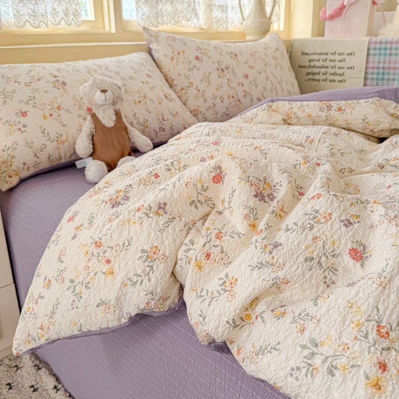 4Pcs PreCloud Linen | Set Đũi Xu Kem Style trẻ trung hiện đại | ID 4PCSPRECLOUD32