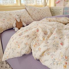 4Pcs PreCloud Linen | Set Đũi Xu Kem Style trẻ trung hiện đại | ID 4PCSPRECLOUD32