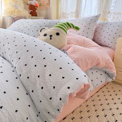4Pcs PreCloud Linen | Set Đũi Xu Kem Style trẻ trung hiện đại | ID 4PCSPRECLOUD33