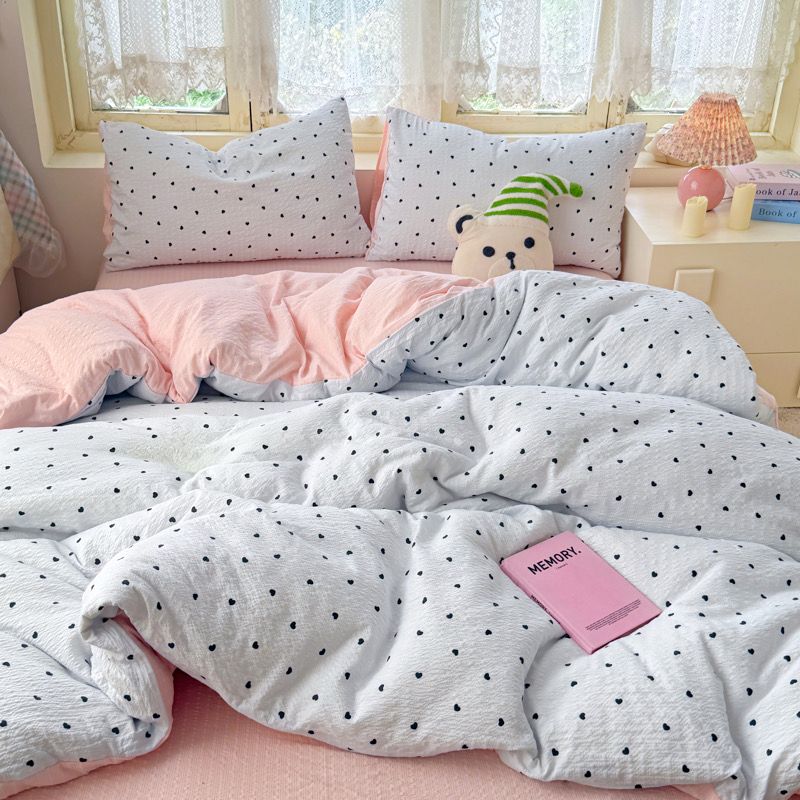 4Pcs PreCloud Linen | Set Đũi Xu Kem Style trẻ trung hiện đại | ID 4PCSPRECLOUD33