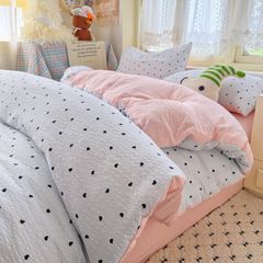 4Pcs PreCloud Linen | Set Đũi Xu Kem Style trẻ trung hiện đại | ID 4PCSPRECLOUD33