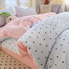 4Pcs PreCloud Linen | Set Đũi Xu Kem Style trẻ trung hiện đại | ID 4PCSPRECLOUD33