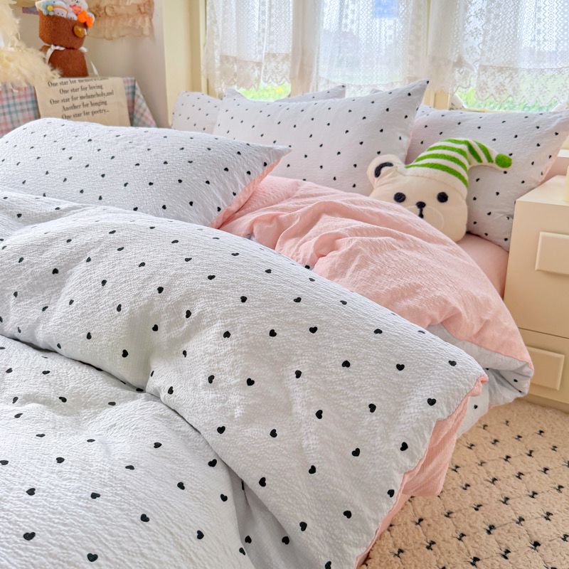 4Pcs PreCloud Linen | Set Đũi Xu Kem Style trẻ trung hiện đại | ID 4PCSPRECLOUD33
