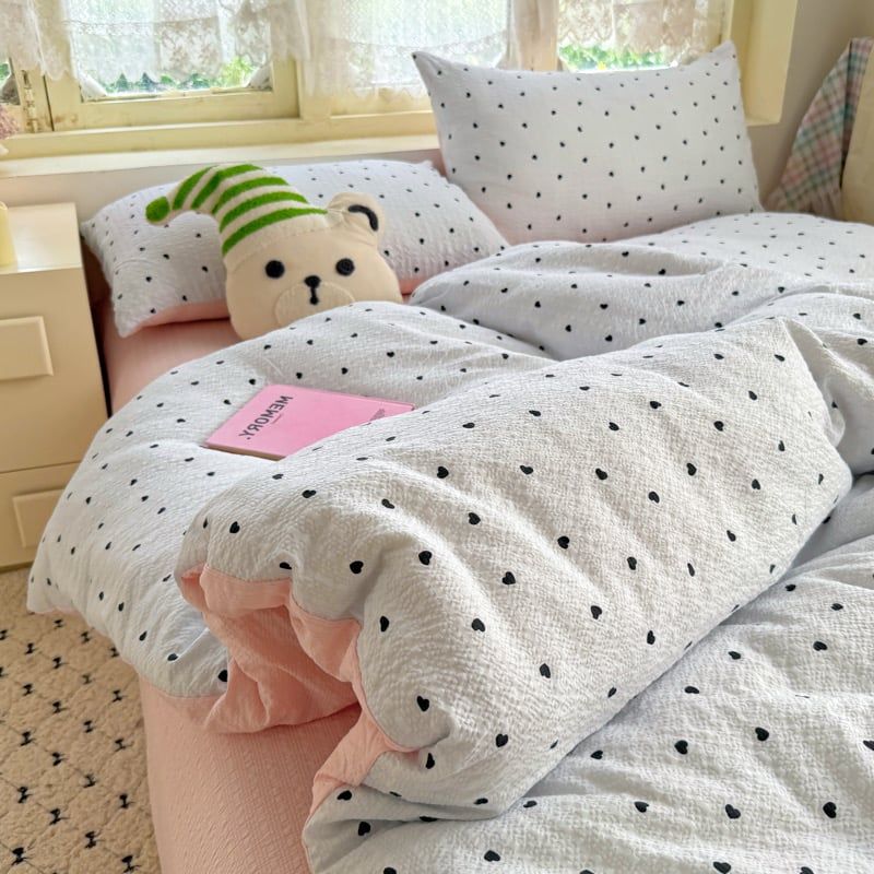 4Pcs PreCloud Linen | Set Đũi Xu Kem Style trẻ trung hiện đại | ID 4PCSPRECLOUD33