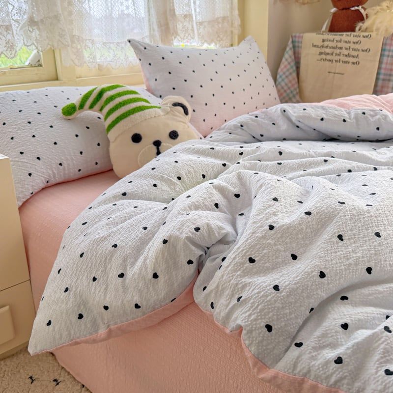 4Pcs PreCloud Linen | Set Đũi Xu Kem Style trẻ trung hiện đại | ID 4PCSPRECLOUD33
