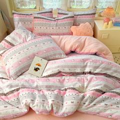 4Pcs PreCloud Linen | Set Đũi Xu Kem Style trẻ trung hiện đại | ID 4PCSPRECLOUD35