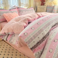 4Pcs PreCloud Linen | Set Đũi Xu Kem Style trẻ trung hiện đại | ID 4PCSPRECLOUD35