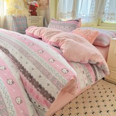 4Pcs PreCloud Linen | Set Đũi Xu Kem Style trẻ trung hiện đại | ID 4PCSPRECLOUD35
