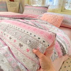 4Pcs PreCloud Linen | Set Đũi Xu Kem Style trẻ trung hiện đại | ID 4PCSPRECLOUD35