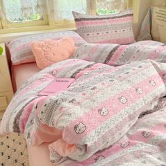 4Pcs PreCloud Linen | Set Đũi Xu Kem Style trẻ trung hiện đại | ID 4PCSPRECLOUD35