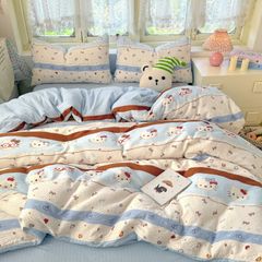 4Pcs PreCloud Linen | Set Đũi Xu Kem Style trẻ trung hiện đại | ID 4PCSPRECLOUD36