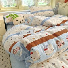 4Pcs PreCloud Linen | Set Đũi Xu Kem Style trẻ trung hiện đại | ID 4PCSPRECLOUD36