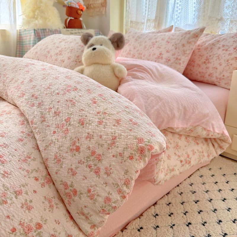 4Pcs PreCloud Linen | Set Đũi Xu Kem Style trẻ trung hiện đại | ID 4PCSPRECLOUD37