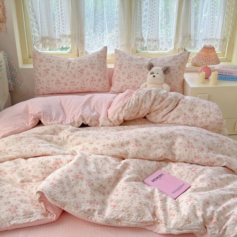 4Pcs PreCloud Linen | Set Đũi Xu Kem Style trẻ trung hiện đại | ID 4PCSPRECLOUD37