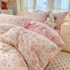 4Pcs PreCloud Linen | Set Đũi Xu Kem Style trẻ trung hiện đại | ID 4PCSPRECLOUD37