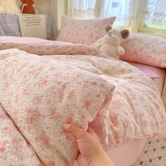 4Pcs PreCloud Linen | Set Đũi Xu Kem Style trẻ trung hiện đại | ID 4PCSPRECLOUD37