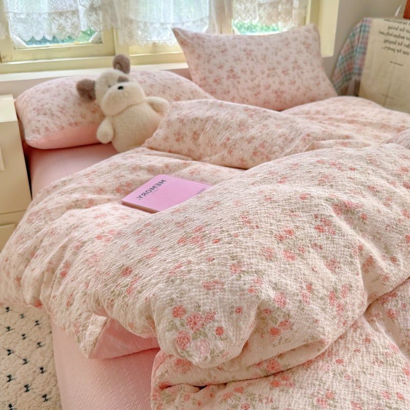 4Pcs PreCloud Linen | Set Đũi Xu Kem Style trẻ trung hiện đại | ID 4PCSPRECLOUD37
