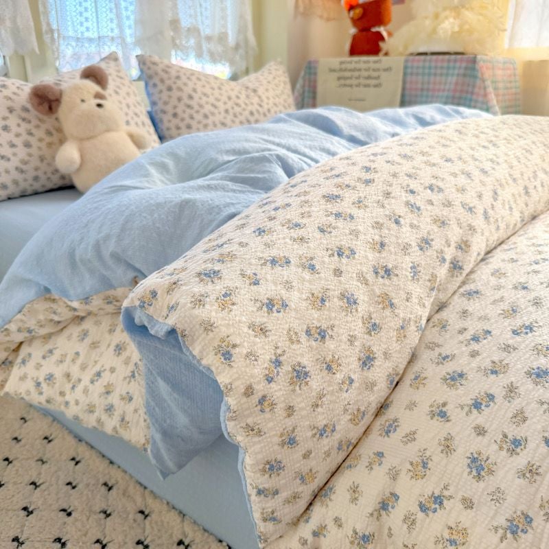 4Pcs PreCloud Linen | Set Đũi Xu Kem Style trẻ trung hiện đại | ID 4PCSPRECLOUD38