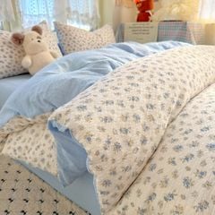 4Pcs PreCloud Linen | Set Đũi Xu Kem Style trẻ trung hiện đại | ID 4PCSPRECLOUD38
