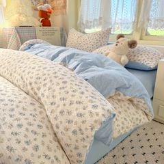 4Pcs PreCloud Linen | Set Đũi Xu Kem Style trẻ trung hiện đại | ID 4PCSPRECLOUD38