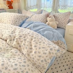 4Pcs PreCloud Linen | Set Đũi Xu Kem Style trẻ trung hiện đại | ID 4PCSPRECLOUD38