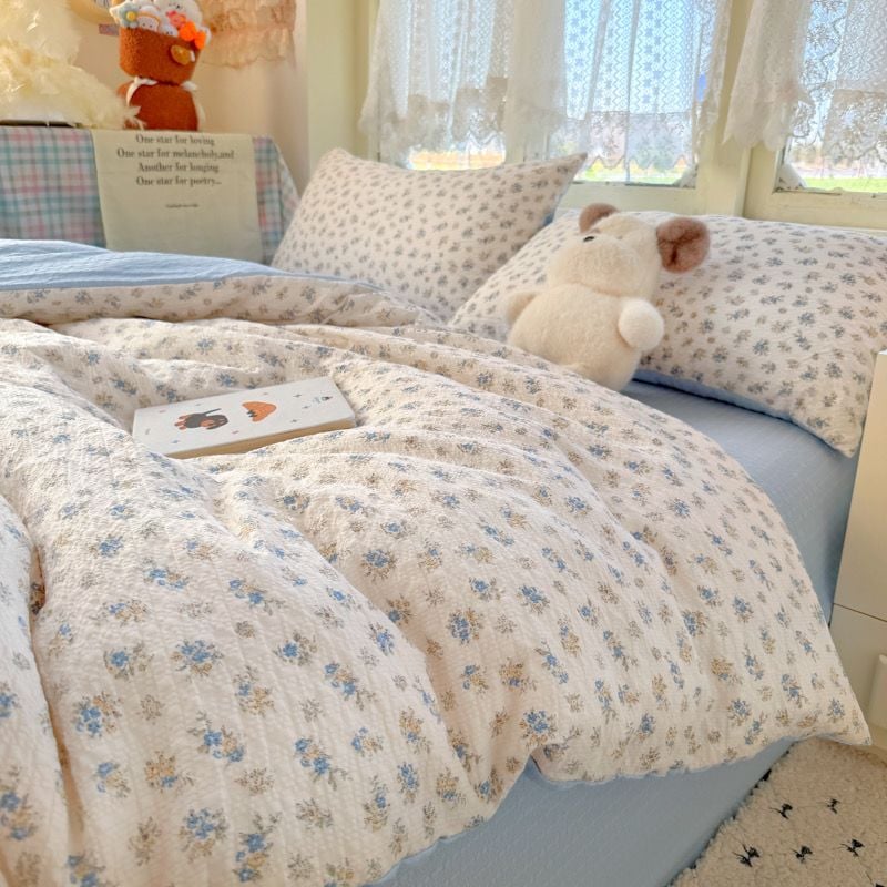 4Pcs PreCloud Linen | Set Đũi Xu Kem Style trẻ trung hiện đại | ID 4PCSPRECLOUD38