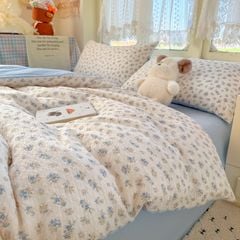 4Pcs PreCloud Linen | Set Đũi Xu Kem Style trẻ trung hiện đại | ID 4PCSPRECLOUD38
