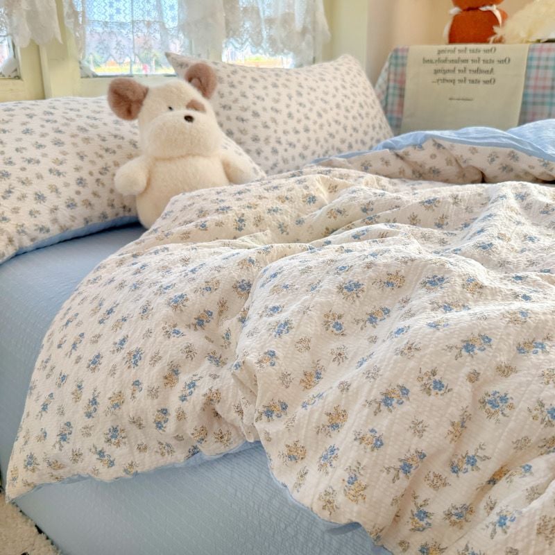 4Pcs PreCloud Linen | Set Đũi Xu Kem Style trẻ trung hiện đại | ID 4PCSPRECLOUD38