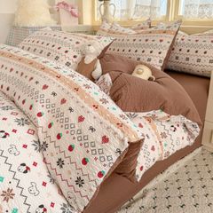 4Pcs PreCloud Linen | Set Đũi Xu Kem Style trẻ trung hiện đại | ID 4PCSPRECLOUD39