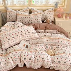 4Pcs PreCloud Linen | Set Đũi Xu Kem Style trẻ trung hiện đại | ID 4PCSPRECLOUD39