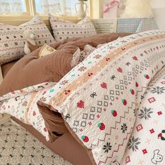 4Pcs PreCloud Linen | Set Đũi Xu Kem Style trẻ trung hiện đại | ID 4PCSPRECLOUD39