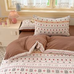 4Pcs PreCloud Linen | Set Đũi Xu Kem Style trẻ trung hiện đại | ID 4PCSPRECLOUD39