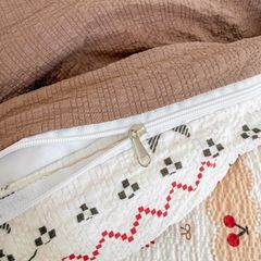 4Pcs PreCloud Linen | Set Đũi Xu Kem Style trẻ trung hiện đại | ID 4PCSPRECLOUD39