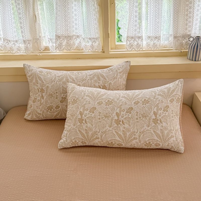 4Pcs PreCloud Linen | Set Đũi Xu Kem Style trẻ trung hiện đại | ID 4PCSPRECLOUD40