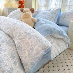 4Pcs PreCloud Linen | Set Đũi Xu Kem Style trẻ trung hiện đại | ID 4PCSPRECLOUD41