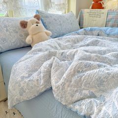 4Pcs PreCloud Linen | Set Đũi Xu Kem Style trẻ trung hiện đại | ID 4PCSPRECLOUD41