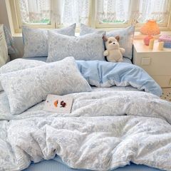 4Pcs PreCloud Linen | Set Đũi Xu Kem Style trẻ trung hiện đại | ID 4PCSPRECLOUD41